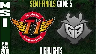 SKT vs G2 Highlights Game 5 | MSI 2019 Semi-finals Day 7 | SK Telecom T1 vs G2 Esports G5