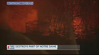 Fire destroys part of Notre Dame Cathedral