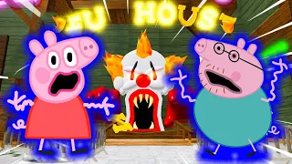 PEPPA PIG PLAYS ESCAPE THE CARNIVAL OF TERROR OBBY! in #roblox #peppapig