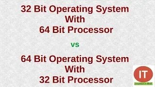 32 bit operating system with 64 bit CPU | 64 bit operating system with 32 bit CPU (Processor)