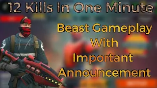 12 Kills In One Minute l Beast Gameplay In Event Code Red With Big Announcement ll Guns Of Boom