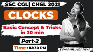 Reasoning Clock Tricks Class-2 | Previous Year Questions | SSC CGL| CHSL 2021 | by Swapnil Ma'am