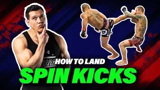 HOW TO LAND SPIN KICKS LIKE A PRO! | BAZOOKATRAINING.COM