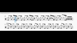 Hallelujah Here Below Drum Sheet Music Tutorial (Easy version)