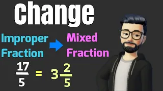 IMPROPER FRACTION INTO MIXED FRACTION | #maths #math #mathematics #mathswithameerarif