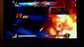 UMVC3 Chris hits like a man.  2 meters 1 mil damage.