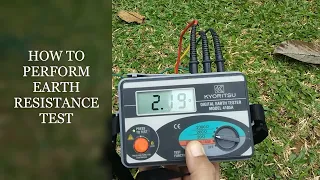 HOW TO PREFORM EARTH RESISTANCE TEST