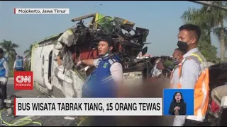 Bus Wisata Tabrak Tiang, 15 Orang Tewas