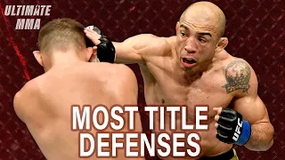 Fighters With The Most Title Defenses in UFC History