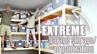 EXTREME GARAGE STORAGE & ORGANIZATION | DIY GARAGE SHELVING | MORE WITH MORROWS