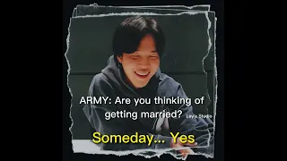 [ENG SUB] Jimin Honest Response regarding MARRIAGE 💜 021023 Weverse live