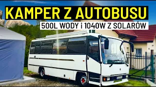 KAMPER ZBUDOWANY Z AUTOBUSU - 500l Wody i 1040W z Solarów - Luxury Camper Tour