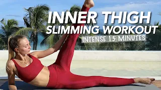 15 MIN INNER THIGH WORKOUT/burn inner thigh fat/- Angela Kajo
