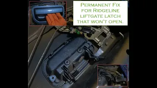 Honda Ridgeline 2006-2016 Tailgate Liftgate Latch Handle Repair