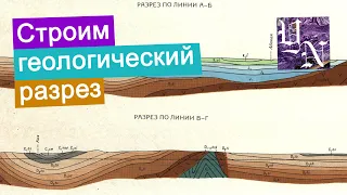 Геологическая карта. Как строить геологический разрез? Лист №12. Часть 2.