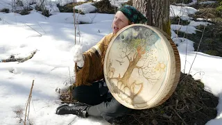 Gröne Lunden ~ trying out my new custom-made drum in the forest 🌲🥁
