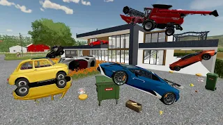 Millionaires Mansion and Racecars are Destroyed | Farming Simulator 22