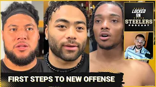 Steelers' Troy Fautanu, Jaylen Warren on 1st Steps to New Offense | New WR Coach 'Don't Play' Around