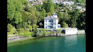 Historic waterfront liberty Massimo D'Azeglio villa for sale on Lake Maggiore