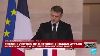 REPLAY: Macron pays tribute to French victims of Hamas attack on Israel • FRANCE 24 English