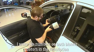 DIY heater fan change on a Nissan Note E12 2013