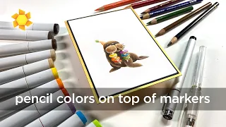 Choosing pencil colors to use on top of alcohol marker