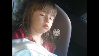 Falling asleep In Car seat Funny moment.