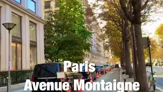 Paris city walks   Avenue Montaigne   Paris, France 4K