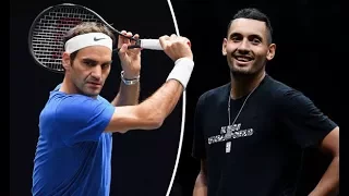 Roger Federer vs Nick Kyrgios - LAVER CUP 2017 |