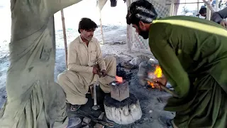 Blacksmith Forging an Axe from Old Truck Leaf Spring | Amazing Skill Craftsman