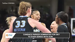 Candace Parker dominates for Sky to even series with CT Sun