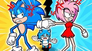 MOM , DAD !!! Please Stop this Argument | Very Sad Story But Happy Ending | Sonic Cartoon Official