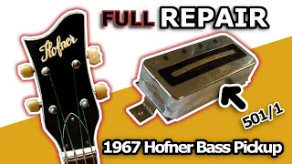 1967 BROKEN Hofner Bass PICKUP - FULL REPAIR