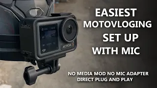 Easiest And Best Motovlogging Setup With Mic | DJI Osmo Action 3 | 6TH GEAR #djiosmoaction3