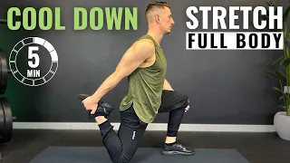 5 Min FULL BODY POST WORKOUT COOL DOWN STRETCH ROUTINE | Follow Along