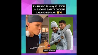 THIAGO SILVA LEVANDO BATATA NA CASA DO NEYMAR