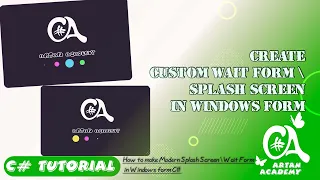 C# Modern Splash Screen | Wait Form in Windows Forms