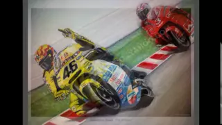 Valentino Rossi vs Biaggi 'THE FINGER' Painting