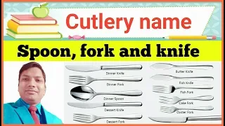 Name of Spoon, fork and knife || Food and Beverage service Training Video[Hindi]
