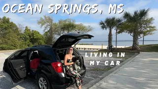 Living in My Car by the Beach | Ocean Springs, Mississippi 🚙🏖