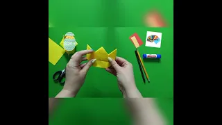 Курочка-подставка для пасхальных яиц 🥚🥚🥚/оригами курочка