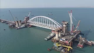Controversial bridge connecting Russia to annexed Crimea will be the longest in Russian history