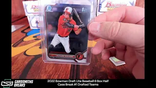 2022 Bowman Draft Lite Baseball 8 Box Half Case Break #1