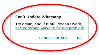 How To Fix Can't Update Whatsapp Error On Google Playstore Android & Ios - Fix Cannot Update App