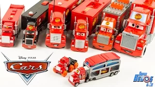 Disney Pixar Cars Mack Truck 9 Camions Collection Flash McQueen Toy Review Lightning McQueen