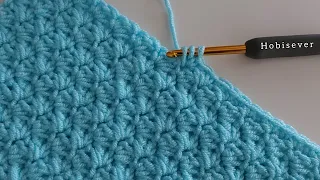 Super Easy Simple Quick Crochet Baby Blanket, Scarf Pattern For Beginners / Stitch Tutorial