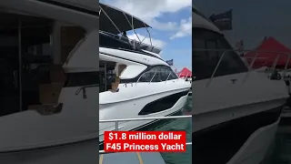 $1.8million dollar Princess F45 yacht at the Miami International boat show. #shorts