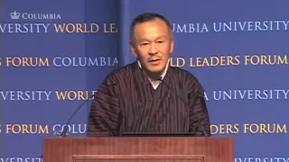 Prime Minister of the Kingdom of Bhutan, Jigmi Y. Thinley at World Leaders Forum