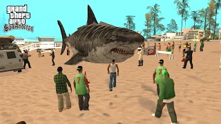 The BIGGEST Shark in GTA San Andreas History Found! (Megalodon Shark Attack)