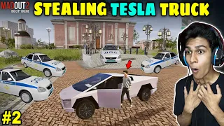 Stealing Tesla Truck from My Rich Friend 😱 - MadOut 2 Gameplay in Hindi